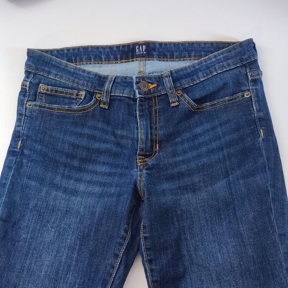 GAP Denim jeans straight leg mid-rise blue women's 28 regular - Picture 2 of 13